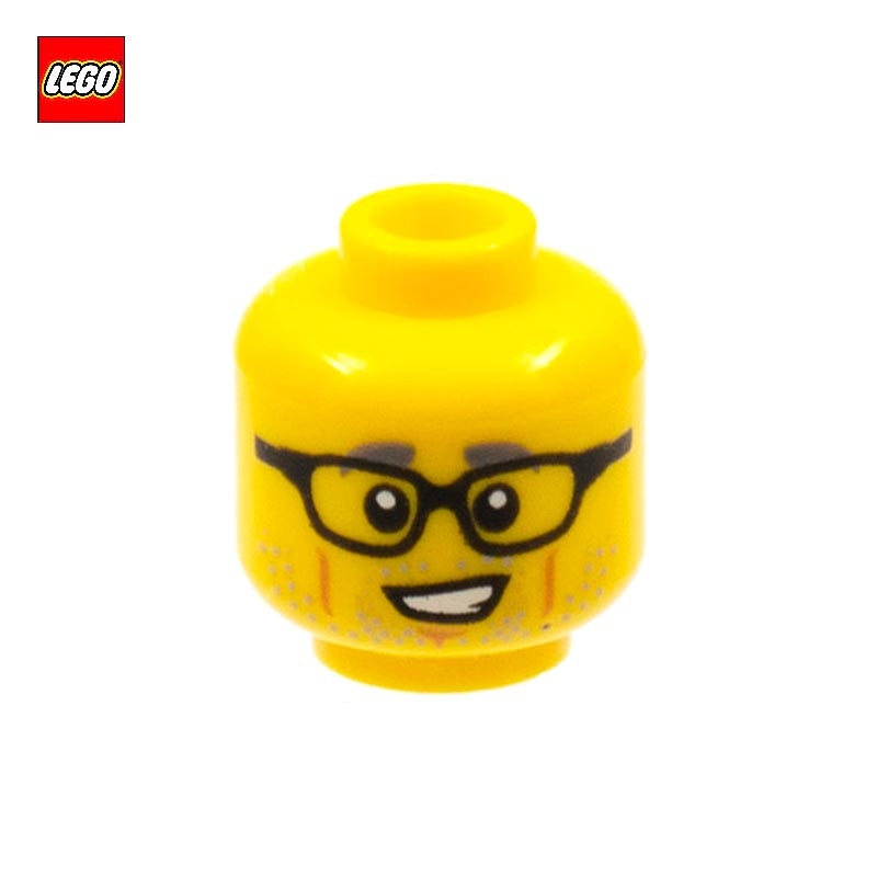 Tête de minifigurine Homme à lunettes - Pièce LEGO® 66173