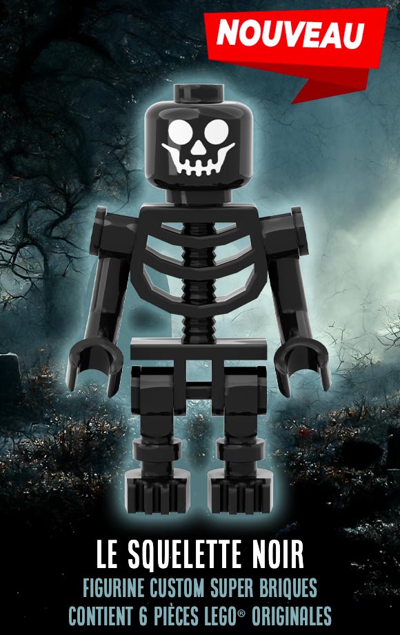Squelette noir Personnalisation de Lego® par Super briques